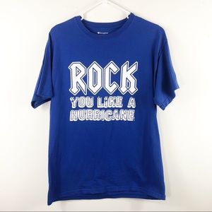 Champion Rock You deep blue unisex fit T-shirt